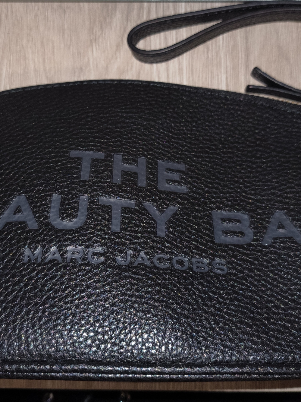 Marc Jacobs Black Pebbled Leather Toiletry Pouch